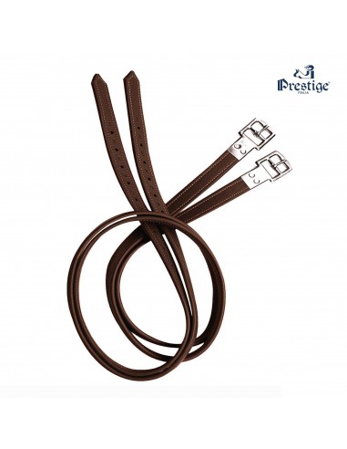 Étrivières en cuir marron foncé pour cheval (STAFFILI) - Prestige