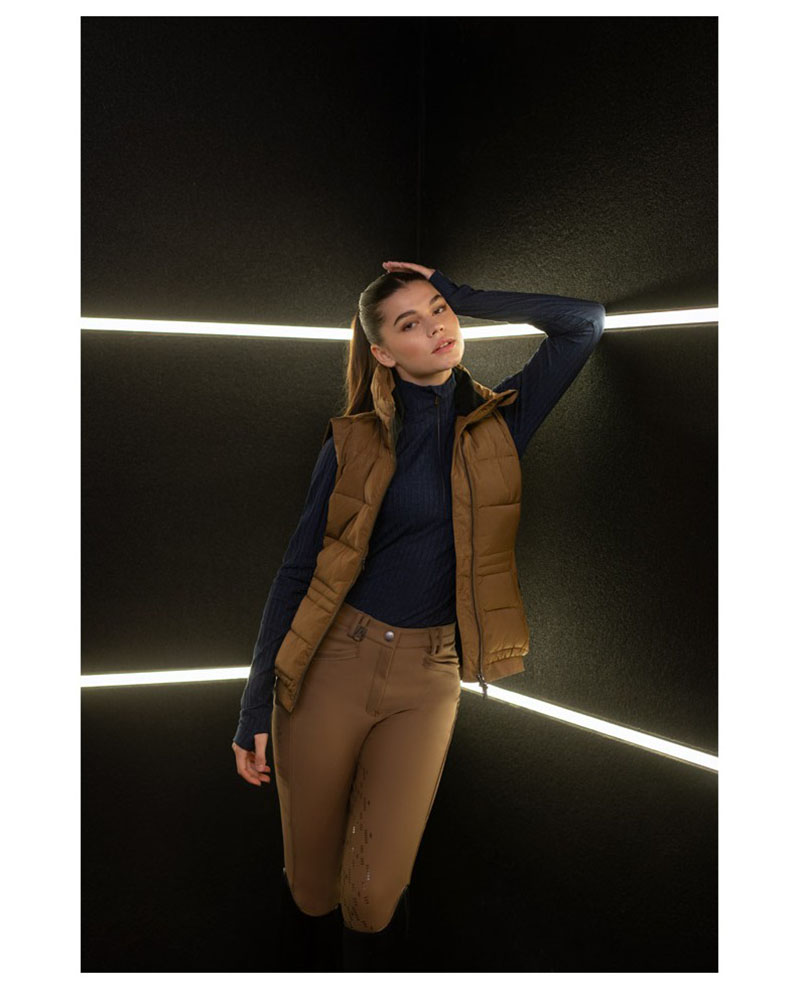 Gilet matelassé marron (Bronze) pour femme - Anky