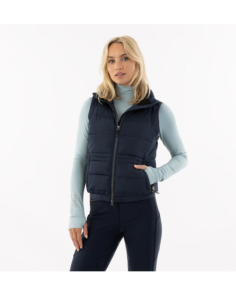 Padded vest navy blue (Mood Indigo) for women - Anky