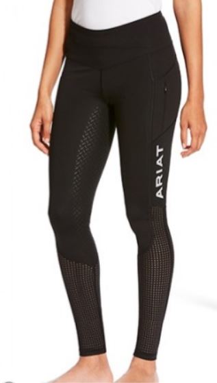 Leggings d'été avec perforaciones noir (grip à fond intégral) pour femme EOS - Ariat