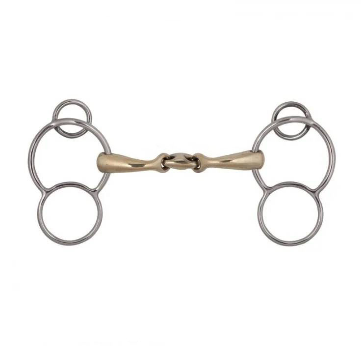 Mors de bride Pessoa 3 pièces avec anneau pour cheval - Zaldi