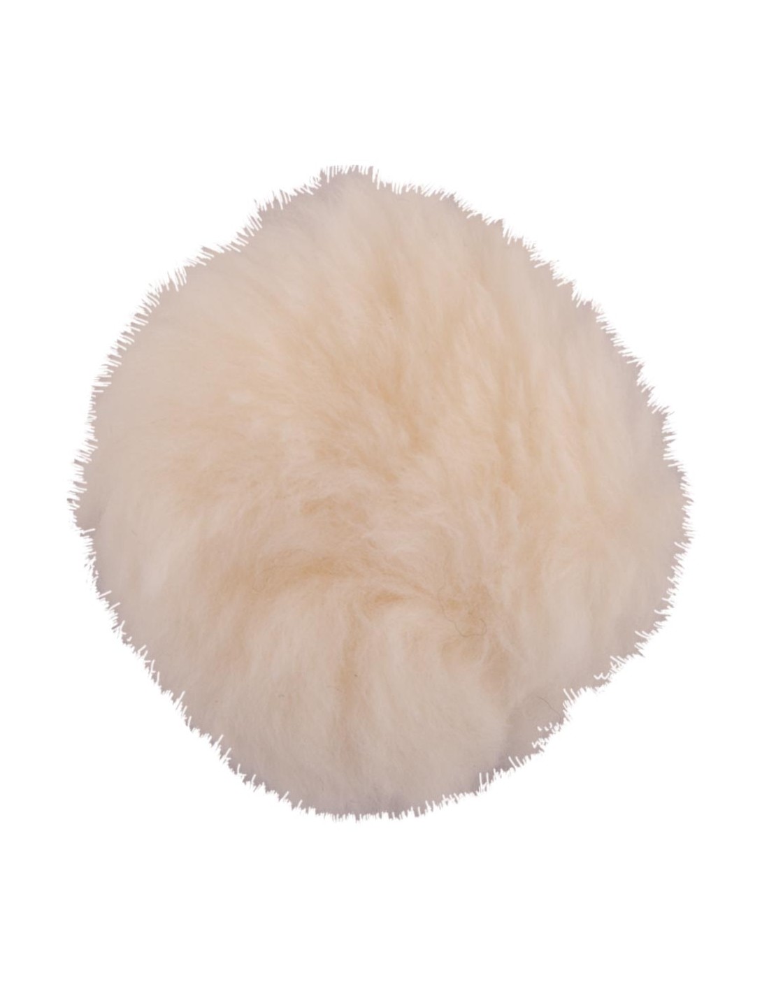 Round beige shearling noseband protector with velcro - BR