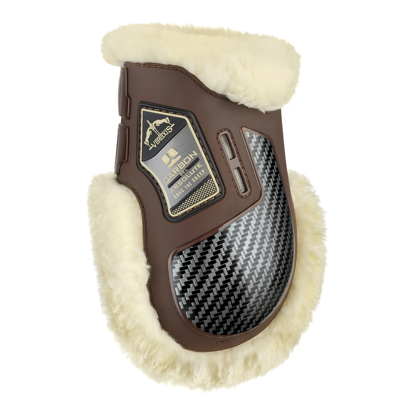 Protectores traseros marrones de salto Carbon Gel Absolute Save the Sheep - Veredus