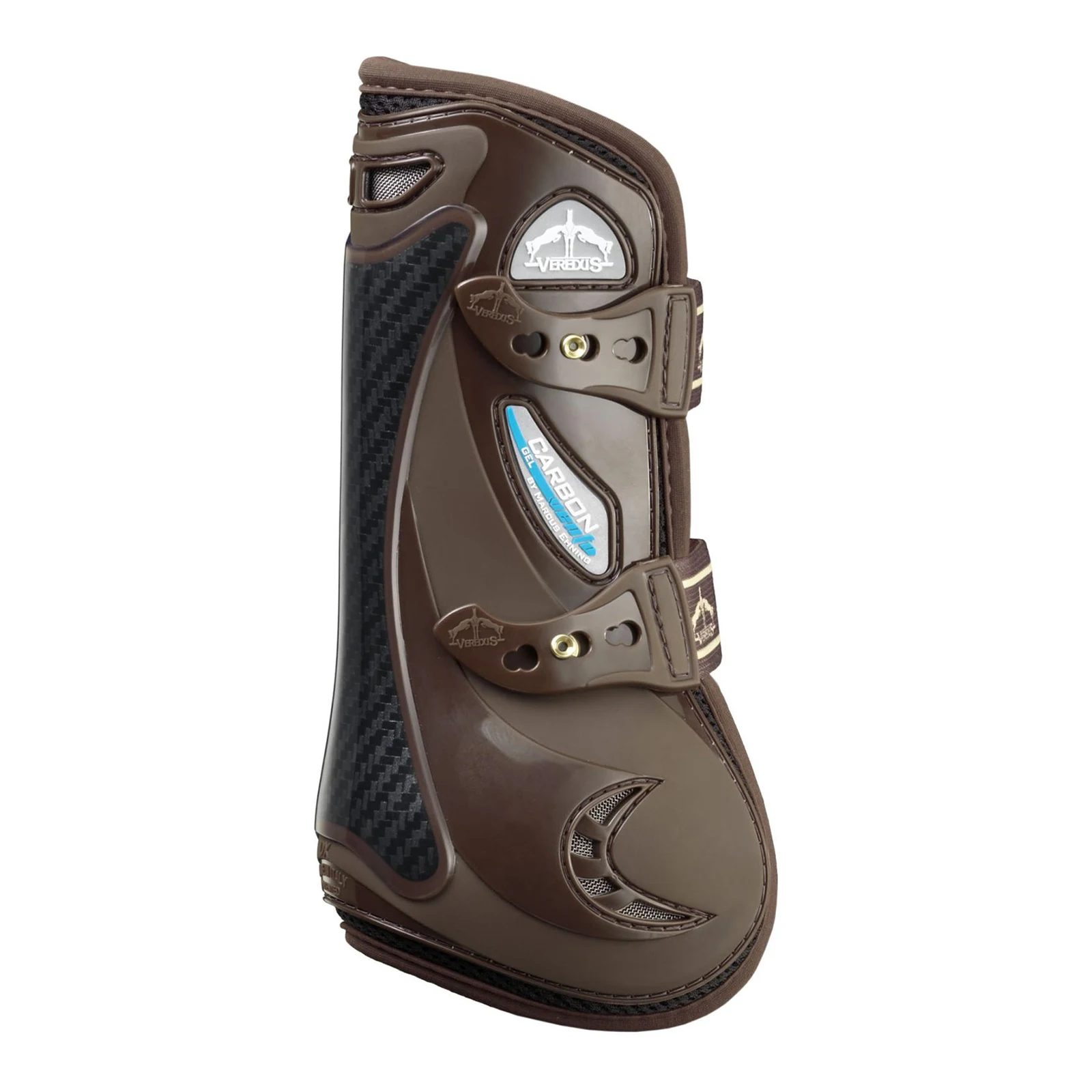 Brown front tendon jumping boots Carbon Gel Vento - Veredus