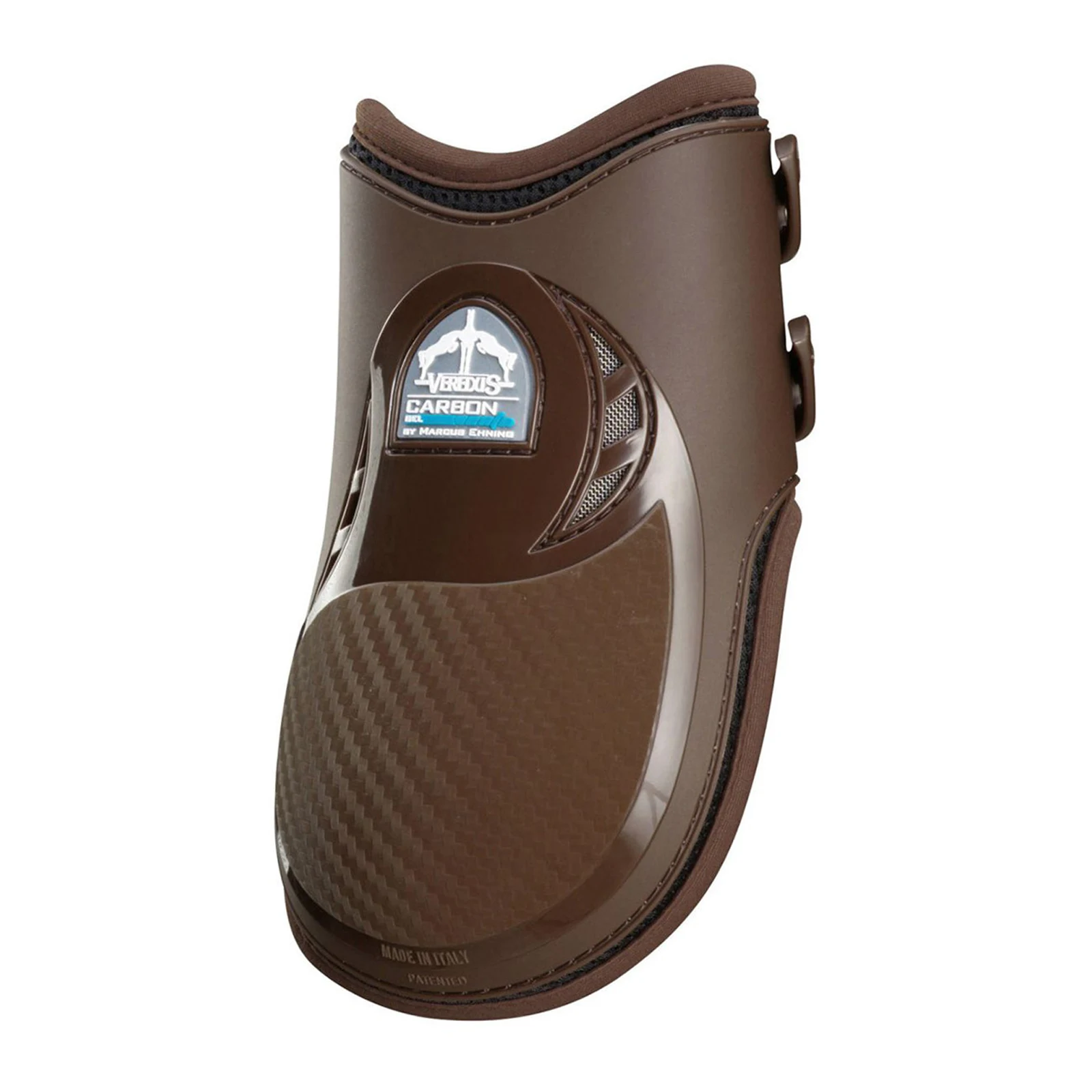 Brown rear fetlock jumping boots Carbon Gel Vento - Veredus