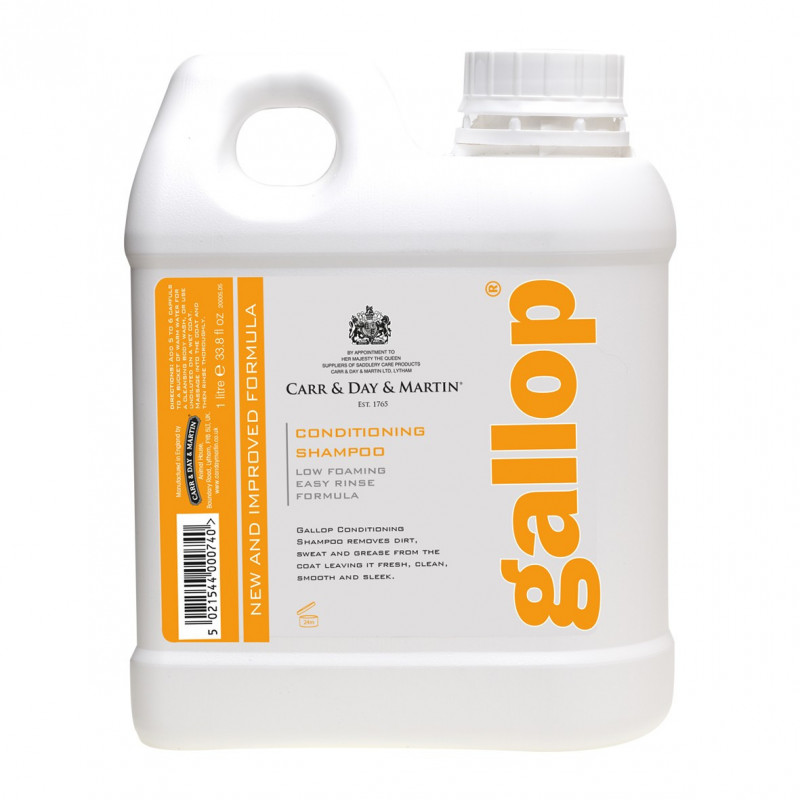 Shampoing gallop conditionneur avec poca mousse pour cheval 1L - Carr &amp; Day &amp; Martin
