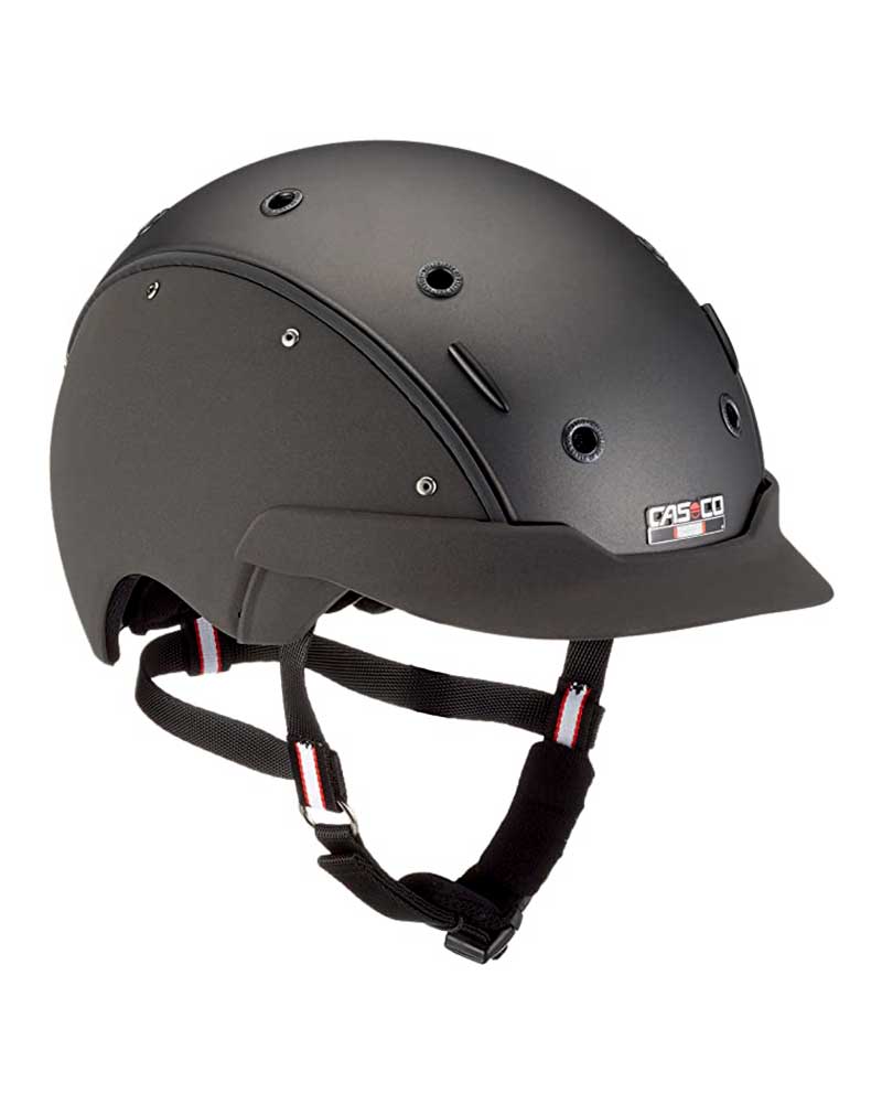 Casco para montar a caballo gris mate Champ 6 - Casco