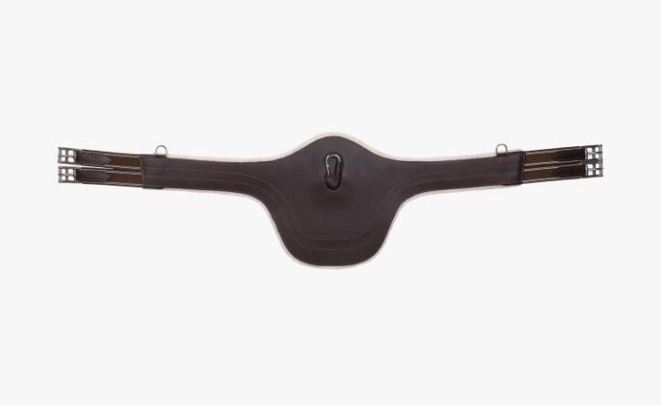 Sangle protectrice de vientre avec fourrure extraíble marron - QHP
