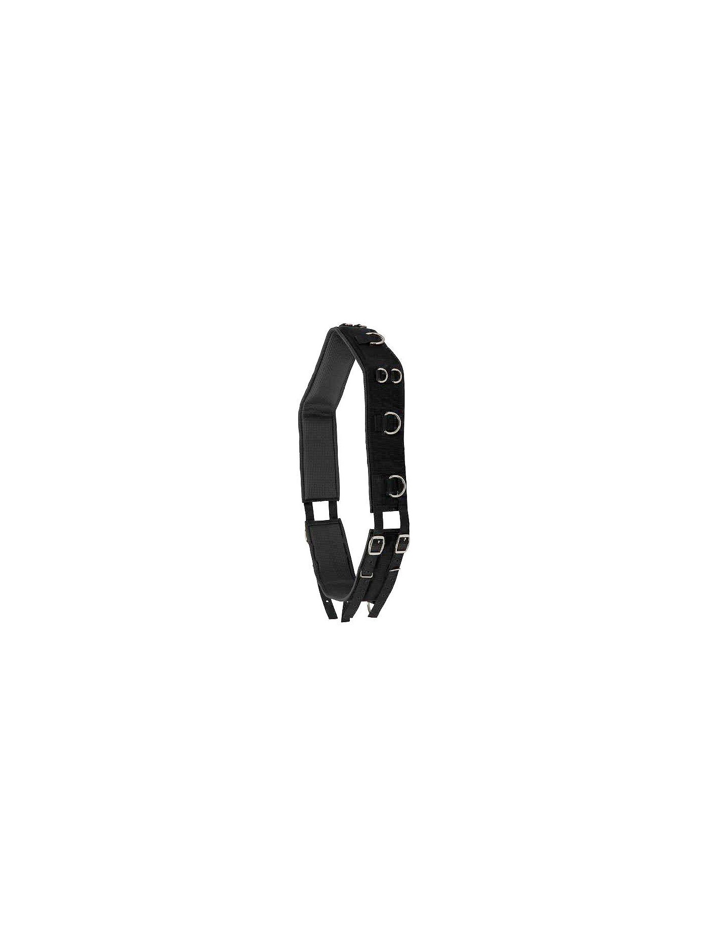 Sangles à longe noir de nylon et neopreno pour longer - Zaldi