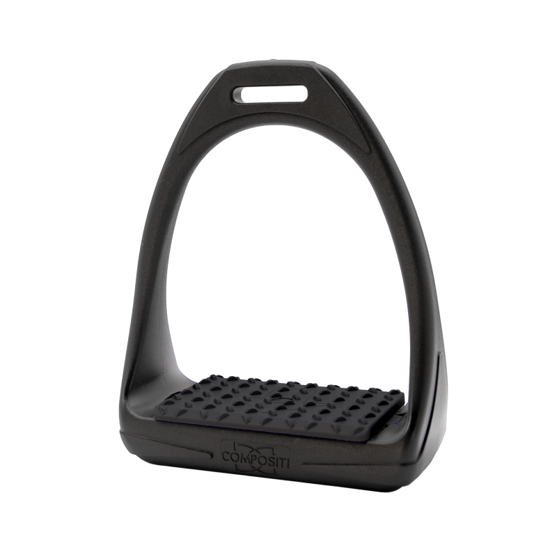 Black stirrups, REFLEX RIGIDA model - Compositi