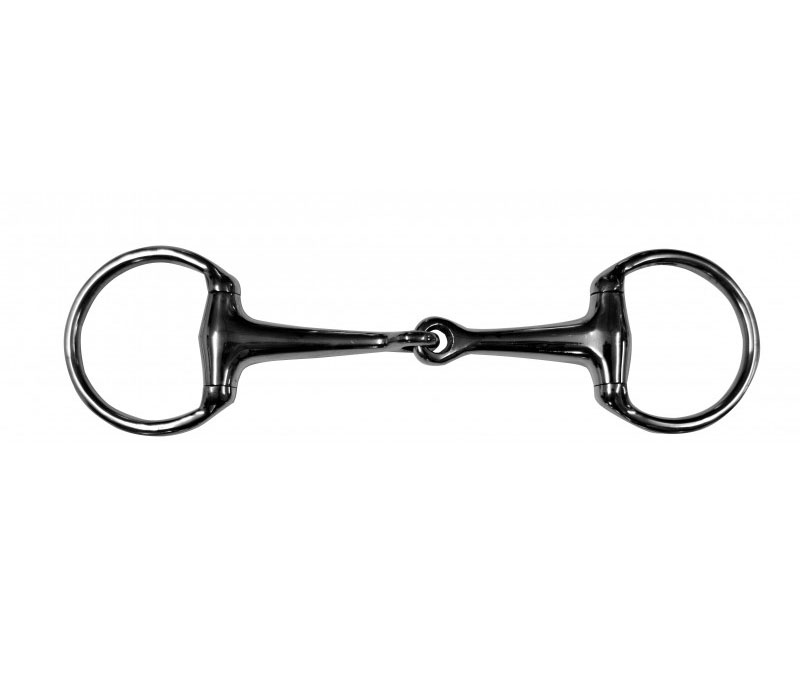 Mors de filet d'olive 2 pièces avec anneaux 55mm pour cheval - iquus