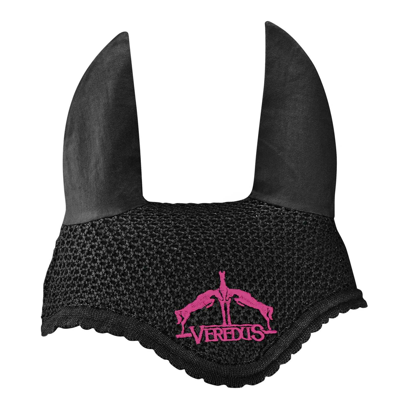 Bonnet anti-mouches en crochet noir avec logo fuchsia Fly Fringe - Veredus