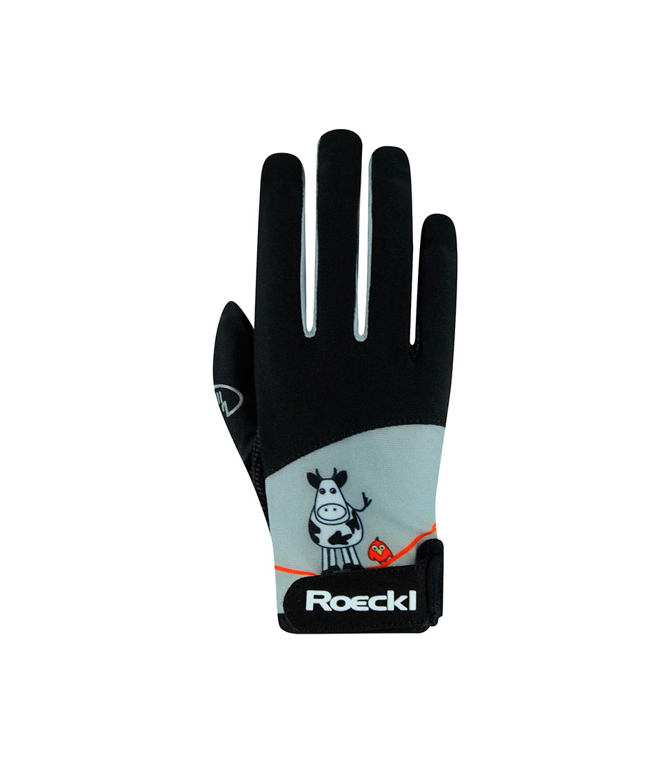 Guantes negros con dibujos para montar a caballo Kansas - Roeckl