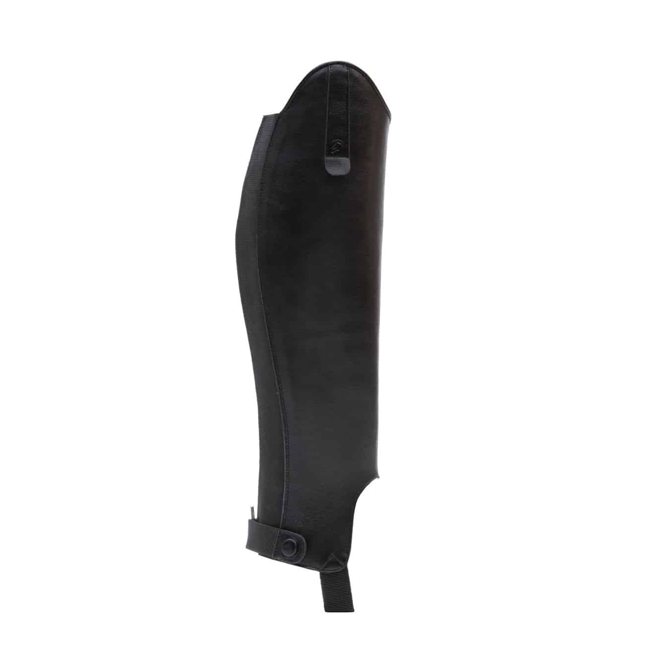 Classic black leather horse riding gaiters with elastic and zipper Classic soft - Chester