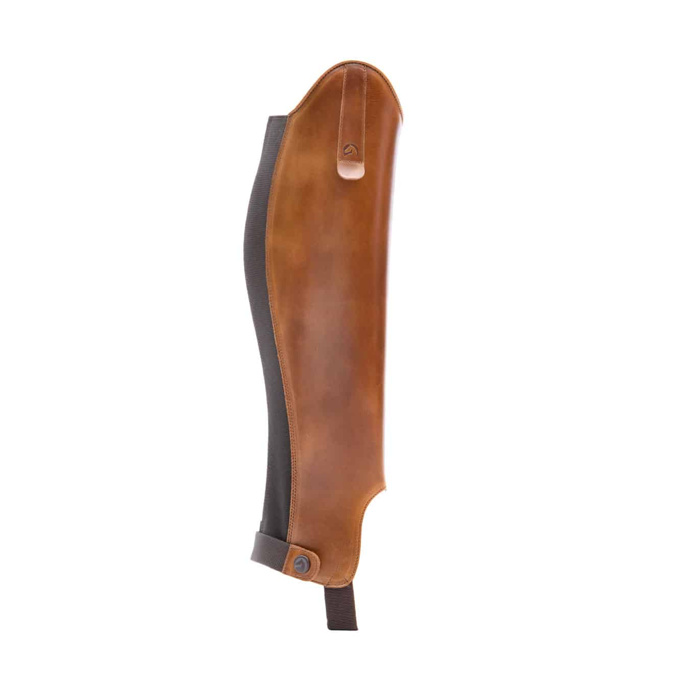 Caramel brown leather classic riding leggings with elastic and zipper Classic pull up - Chester