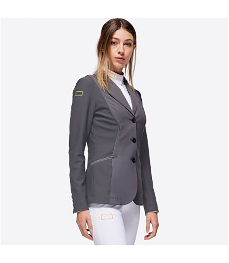 Dark grey jersey and mesh competition jacket for women - RG