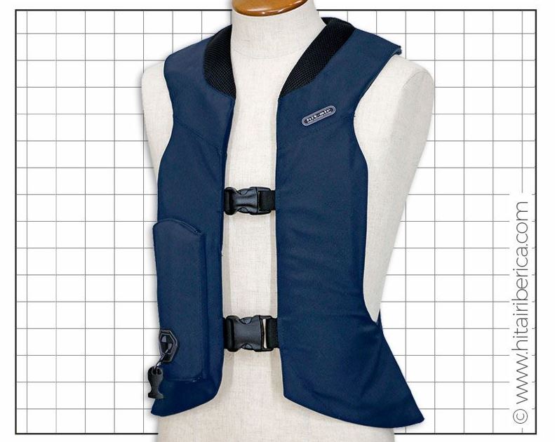 Gilet airbag de protection bleu marine modèle H2 - Hit-Air