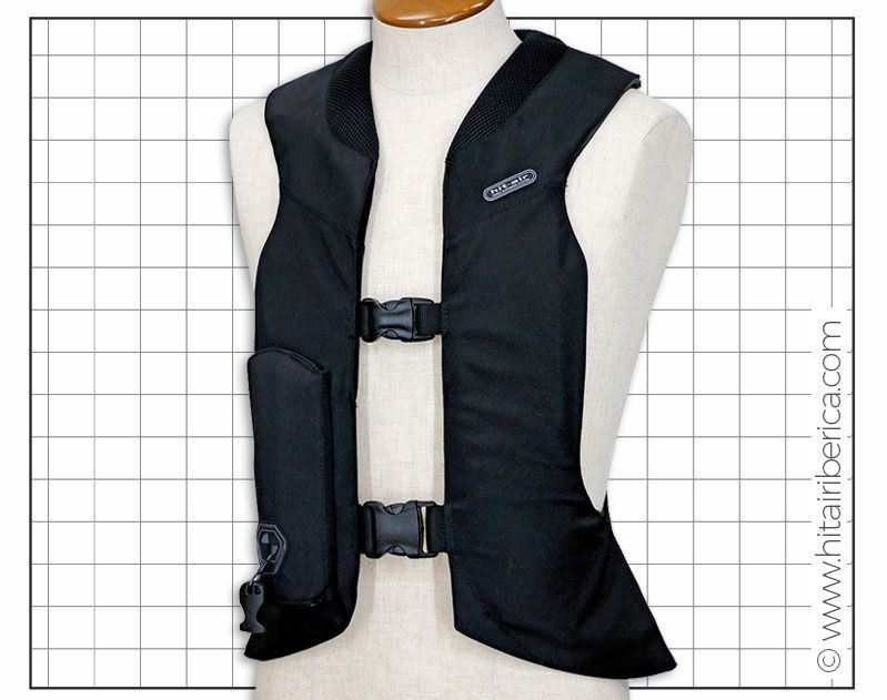Black air bag protection vest model H2 - Hit Air