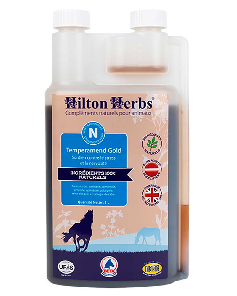 Complément alimentaire relajante liquído (1000ml) Temperamend gold/Calm&amp;Collected Gold - Hilton Herbs