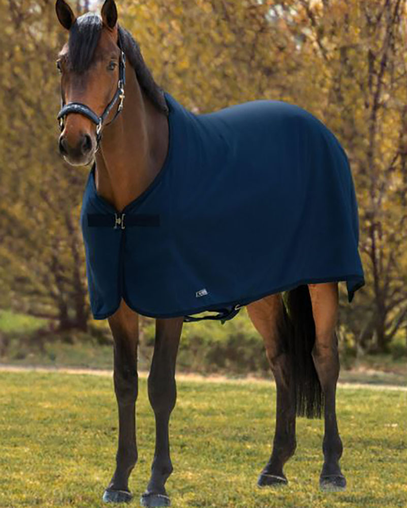 Couverture bleu marine Hugo - Equiline