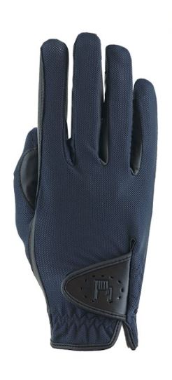 Guantes de montar a caballo azul marino con detalles en negro transpirables SAMORIN - Roeckl
