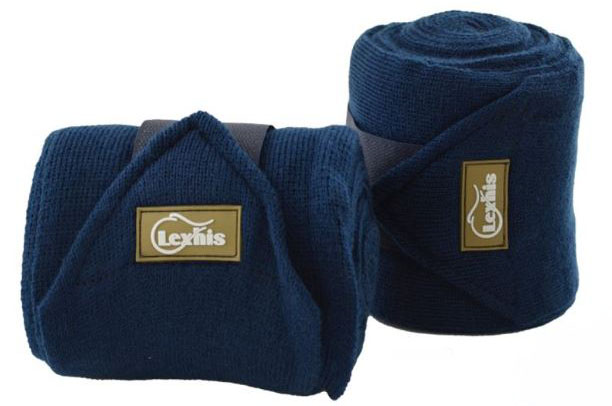 Pack of 2 Navy Rest Bandages (3 m x 10 cm) for Pony or Horse - Lexhis