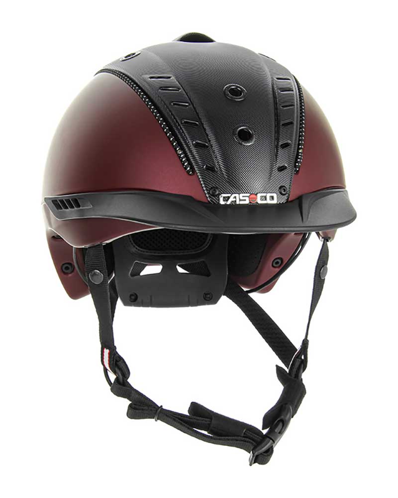 Burgundy and black horse riding helmet Mistrall 2 Edition - Casco
