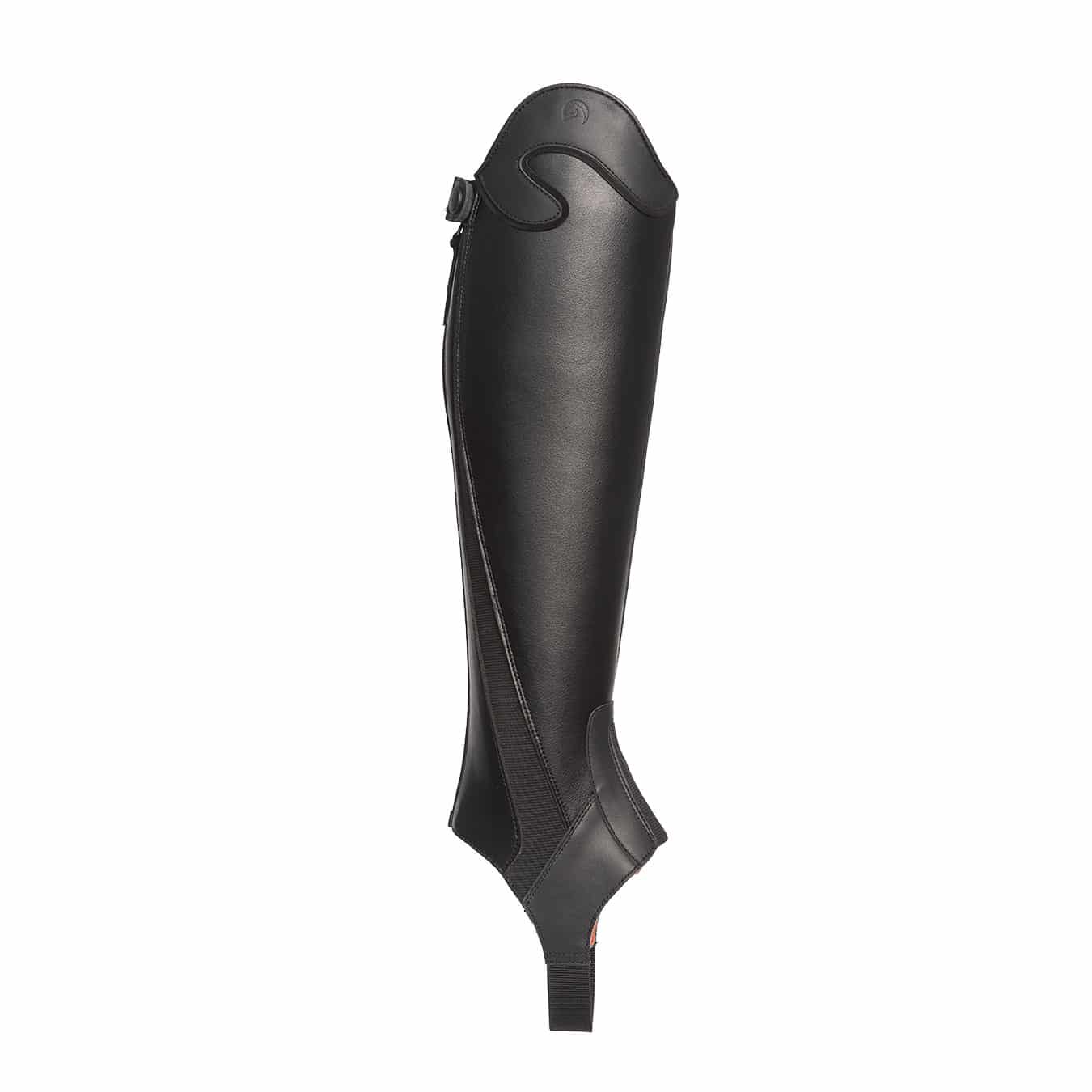 Black leather horse riding leggings with zip and sports Olympia - Chester