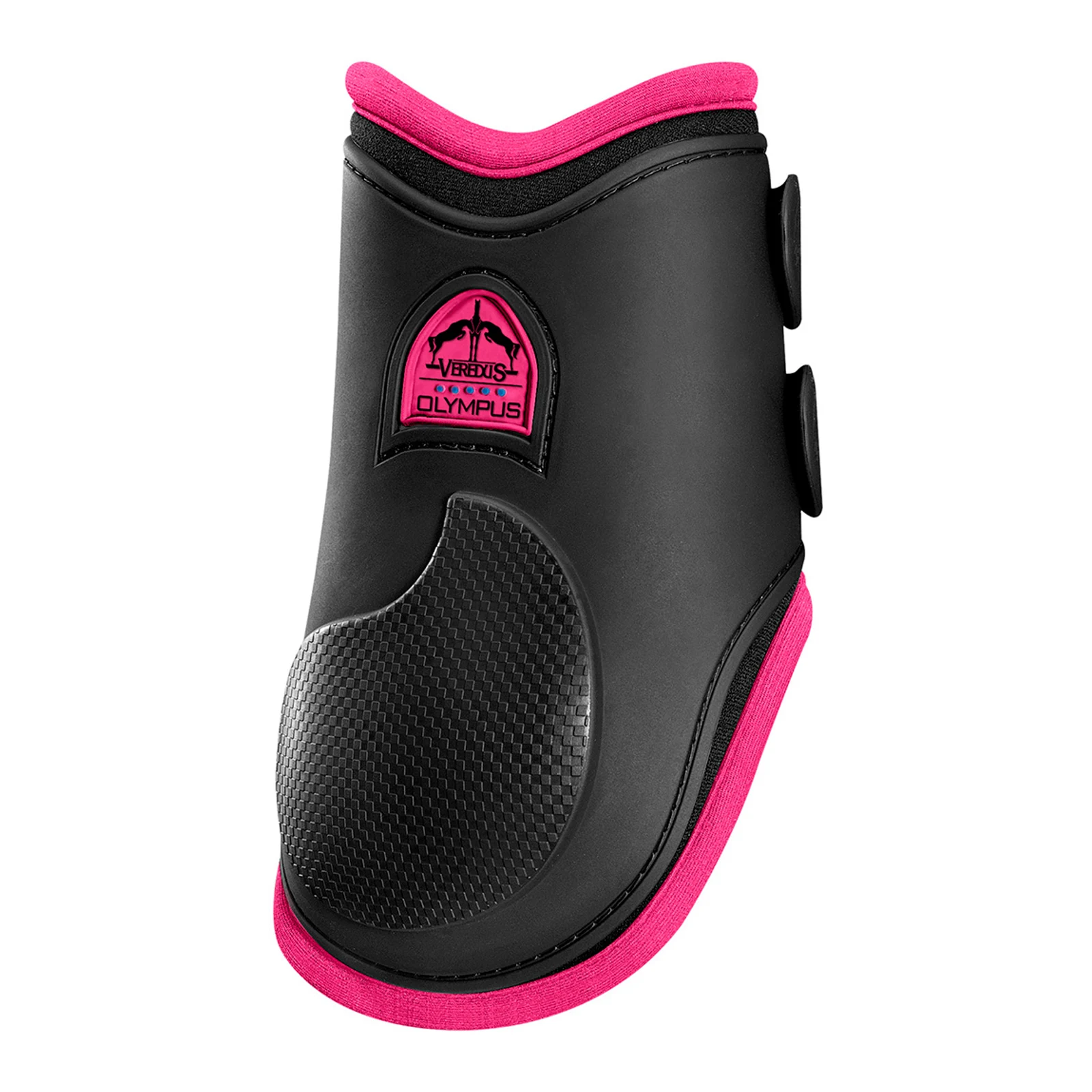 Black and pink rear fetlock jumping boots Olympus - Veredus