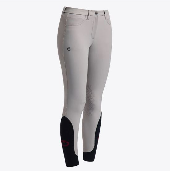 Pantalons bleu grisâtre avec poches (grip aux genoux) pour fille - Cavalleria Toscana