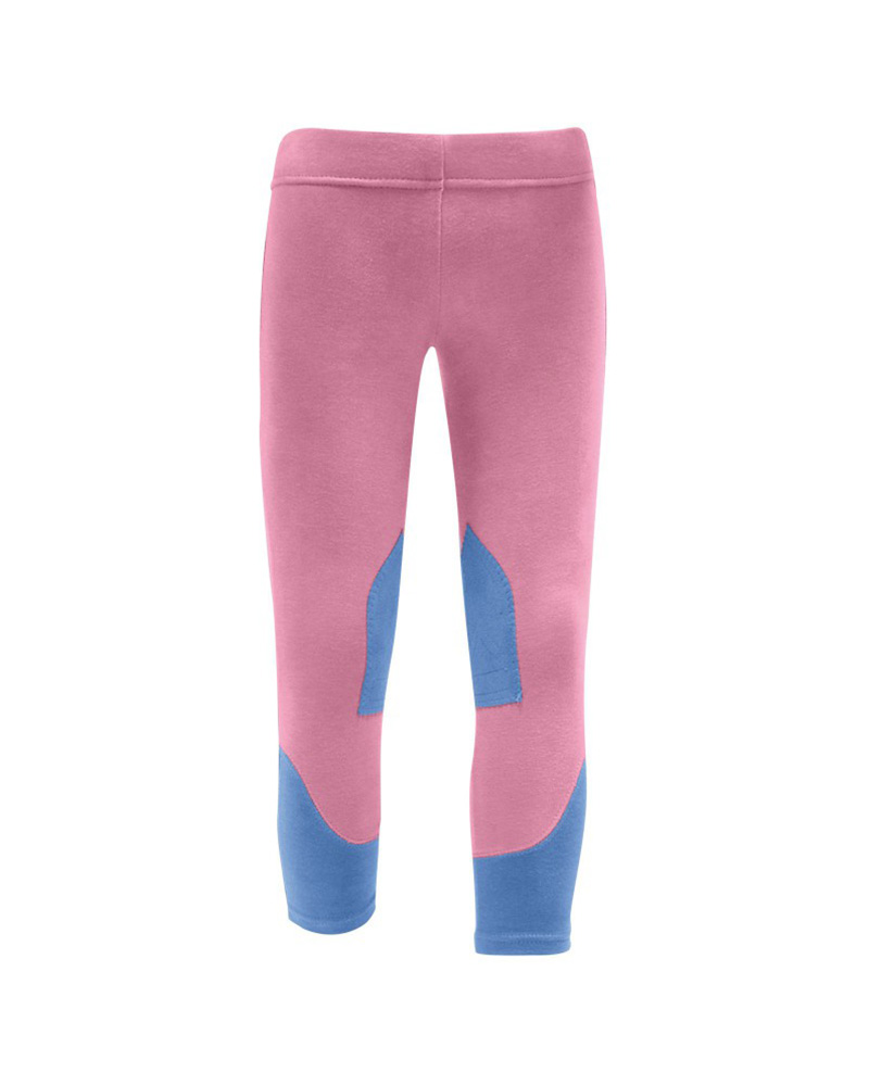 Pink and blue cotton pants with knee reinforcement for boys - ELT