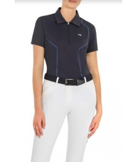 Polo bleu marine pour femme Corinac - Equiline