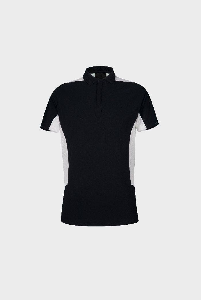 Junior Unisex Dark Blue Short-Sleeve Training Polo with White Mesh - Cavalleria Toscana