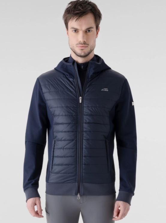 Navy blue padded and technical jacket for men Ever - Equiline