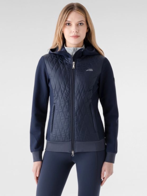 Veste bleu matelassée et technique pour femme Eblye - Equiline