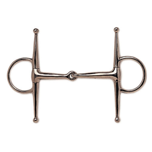 Mors de filet à branches à 2 pièces avec anneaux 10,5mm pour cheval - Sefton