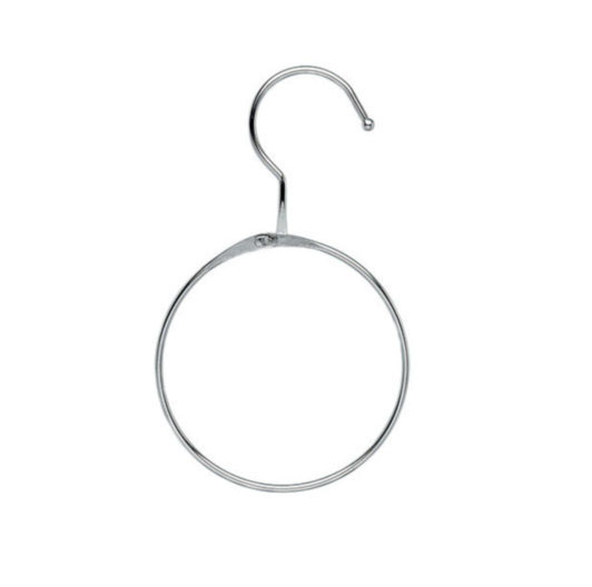 Circular metal hanging ring with hook for spurs or fillets