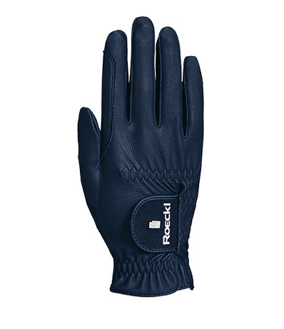 Gants d'équitation bleu marine respirants GRIP PRO - Roeckl