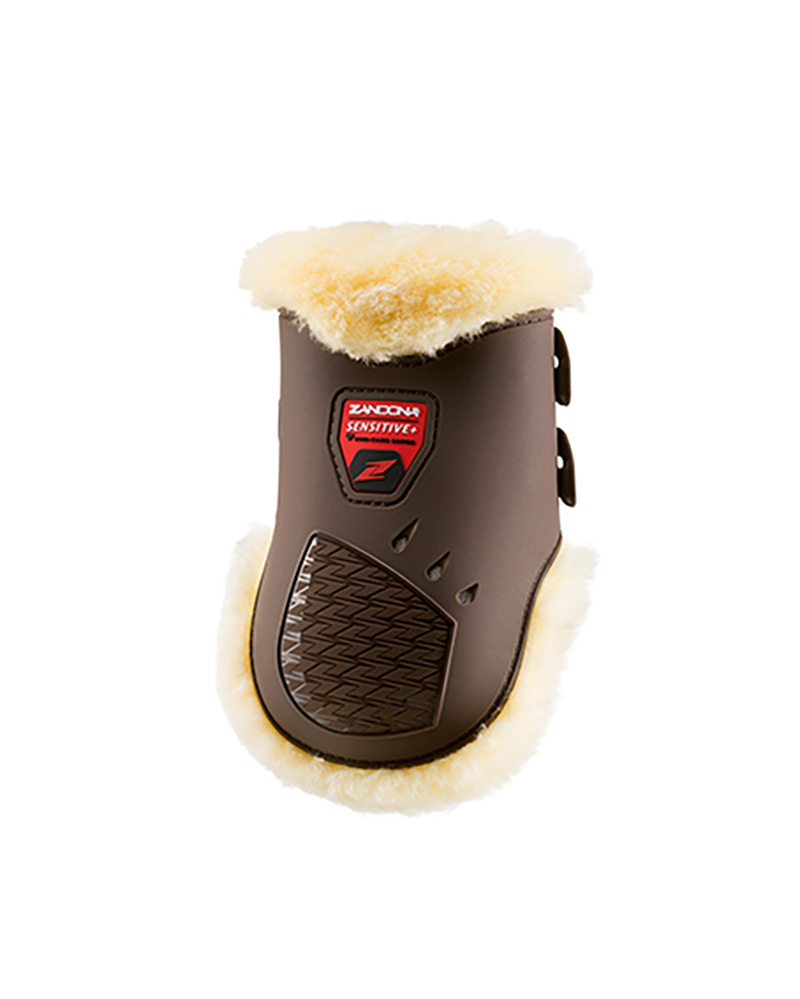 Pack of 2 Brown Rear Jump Boots with Fleece – Carbon Air Sensitive - Zandona