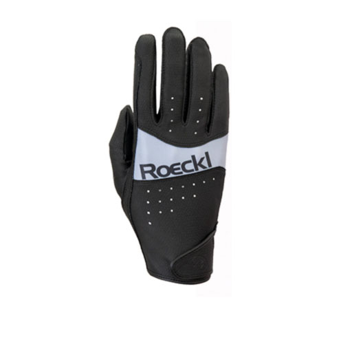 Gants d'équitation noir et gris respirants MARBACH - Roeckl