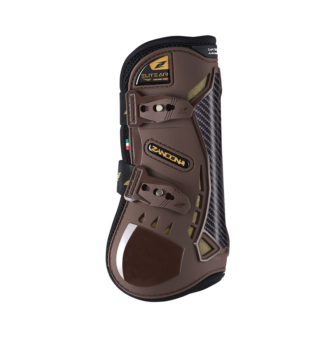 Pack of 2 brown front jump protectors Elite air tendon - Zandona