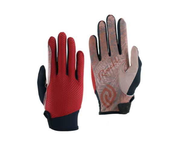 Guantes de verano para montar a caballo color rojo y negro LOKAIER - Roeckl