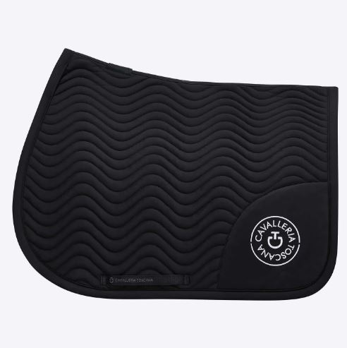 Tapis de saut noir pour cheval et poney Double Orbit Wave - Cavalleria Toscana