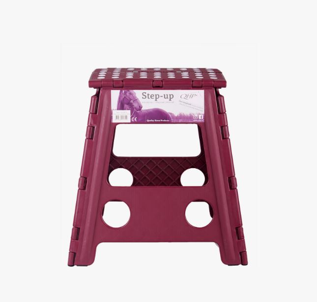 Tabouret haut pliable bordeaux (39 cm) - QHP