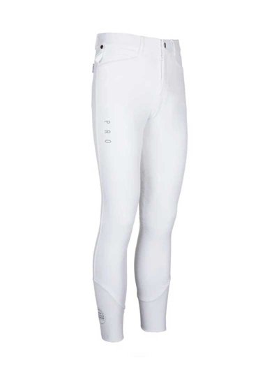 White competition breeches (knee grip) for men Battal - HV Polo