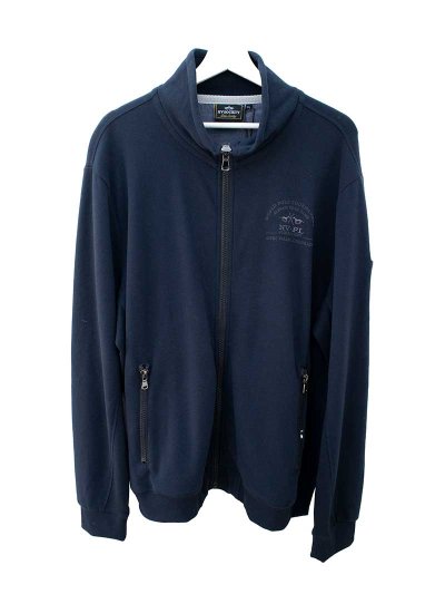 Sudadera polar con cremallera azul marino para hombre Eckley - HV Polo