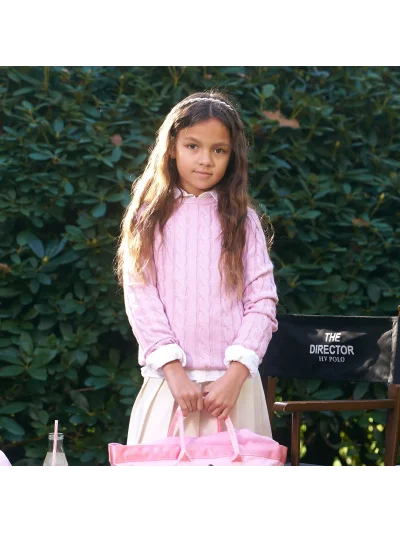 Jersey de punto rosa para niña HVPTally - HV Polo - imagen 2