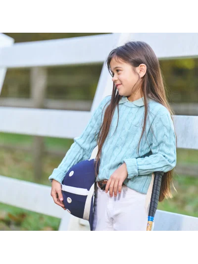 Jersey de punto azul aguamarina para niña HVPTally - HV Polo - imagen 2