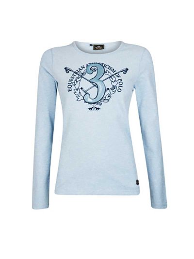 T-shirt à manches longues bleu clair pour femme Elaine - HV Polo