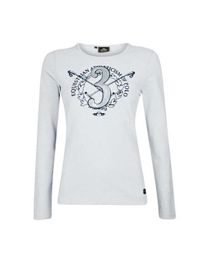 T-shirt à manches longues blanc pour femme Elaine - HV Polo